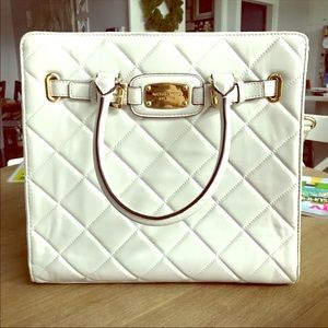 NEED IT GONE!!! White Michael Kors Purse